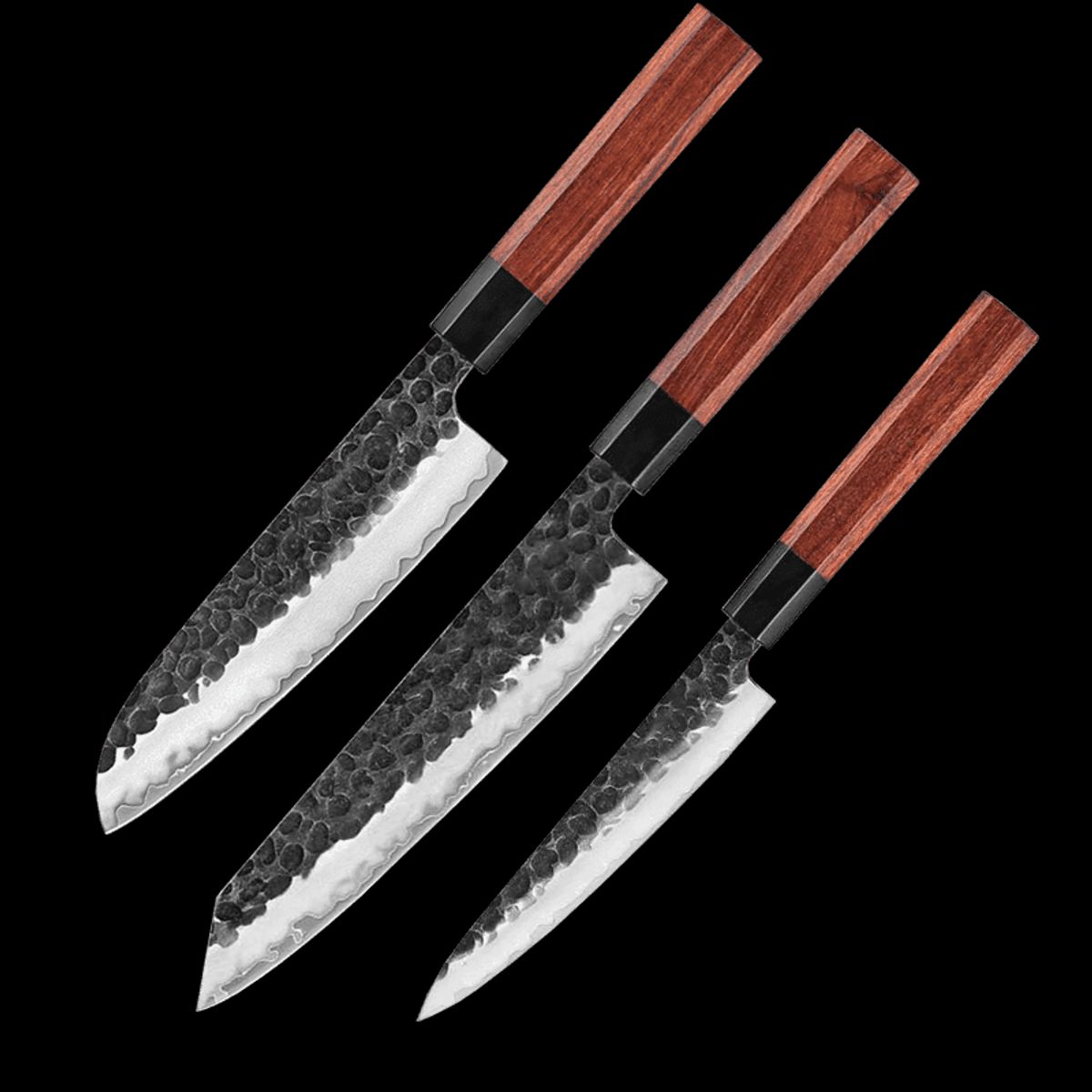 Japansk knivsæt | Santoku Bunka Petty | Tanuki