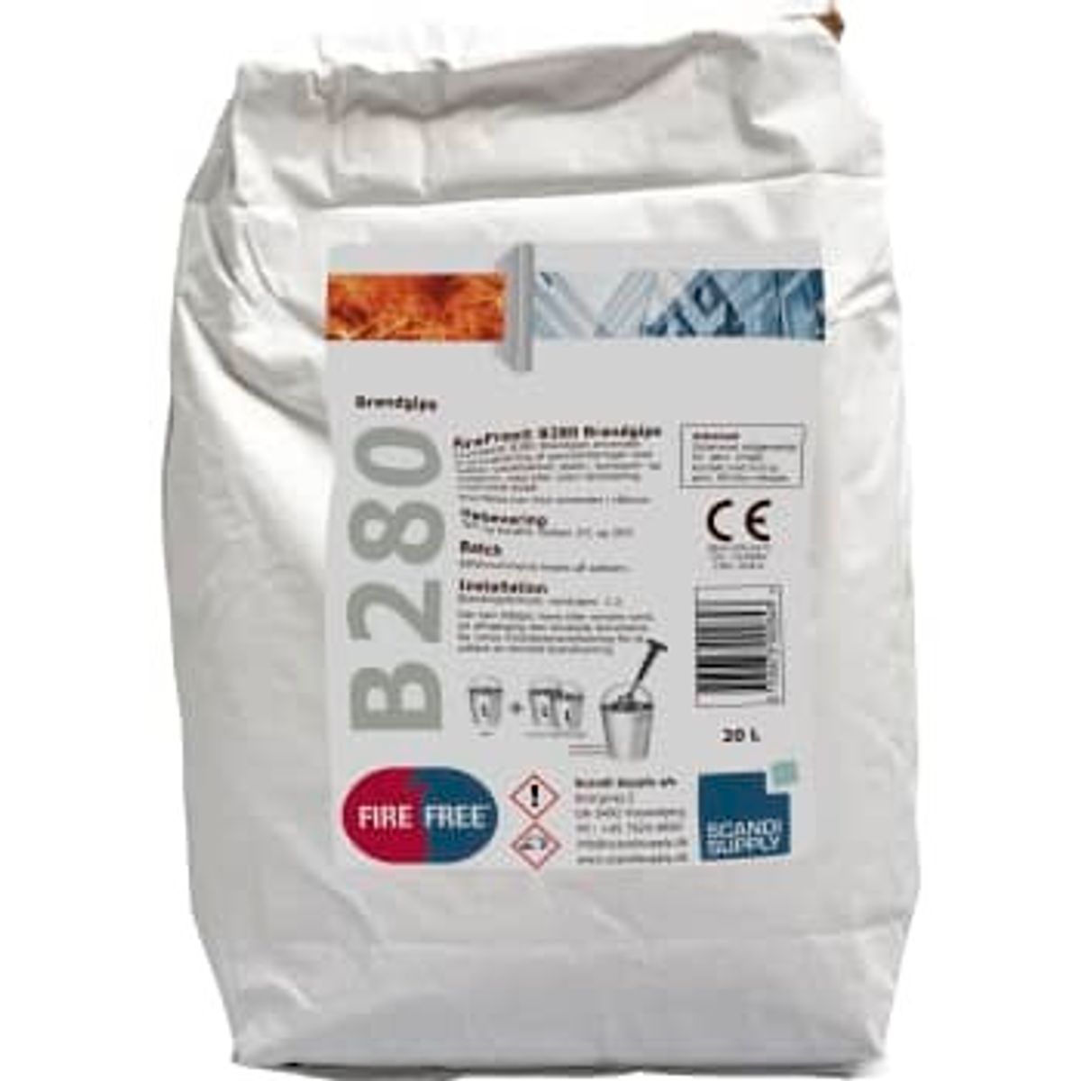 Scandi Supply Brandgips b280 20 liter sæk