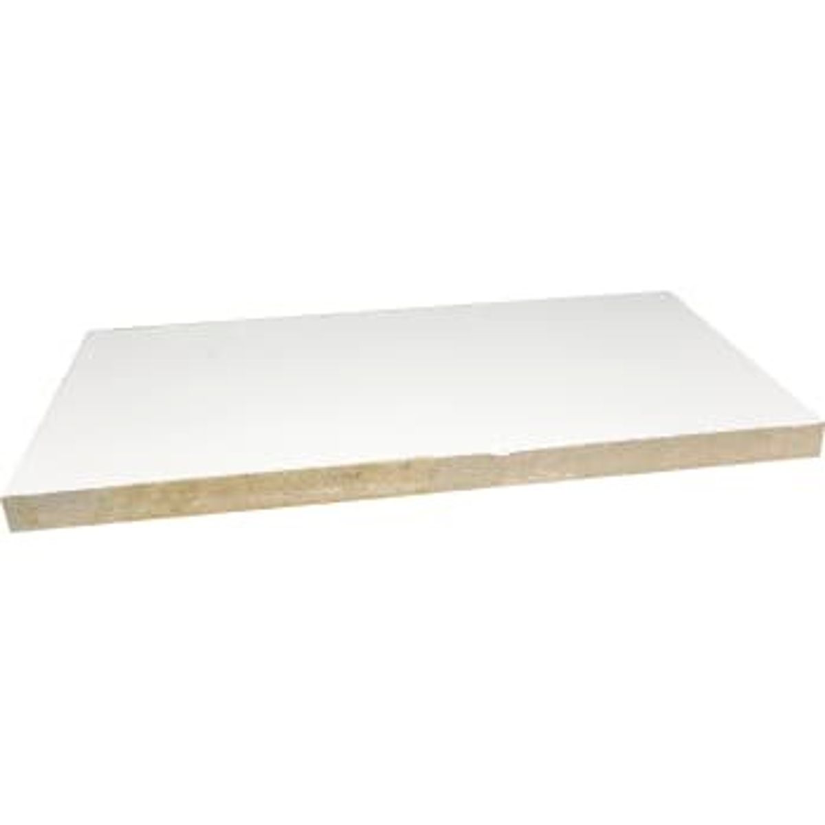 Scandi Supply Brandplade 1-sidet 1200 x 600 x 50 mm glat hvid B744