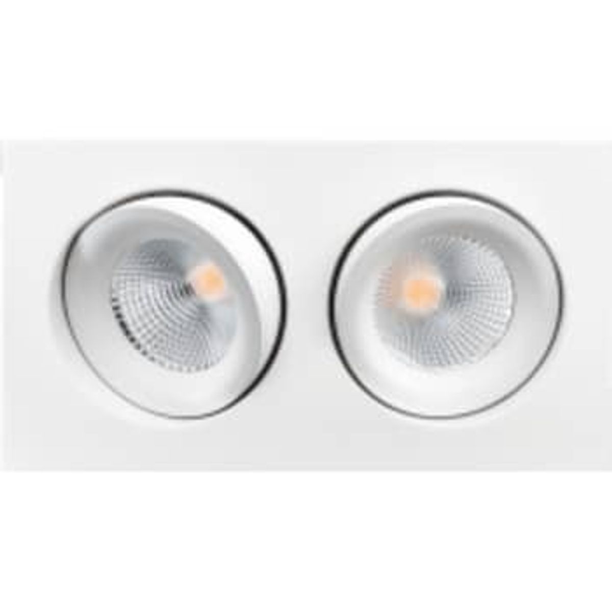 SG Armaturen Downlight Junistar Lux Square 2X7W 2700K, 1080 lumen, Dali, hvid