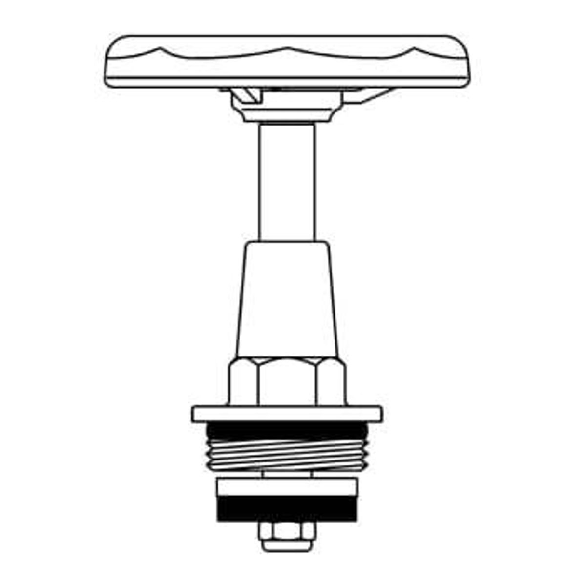 Broen 1/2" ventiloverd. m/håndhjul