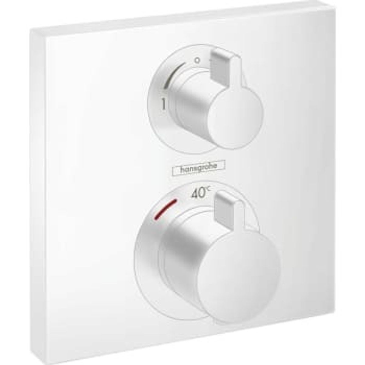 hansgrohe Ecostat Square Termostatarmatur til 2 udtag, mat hvid