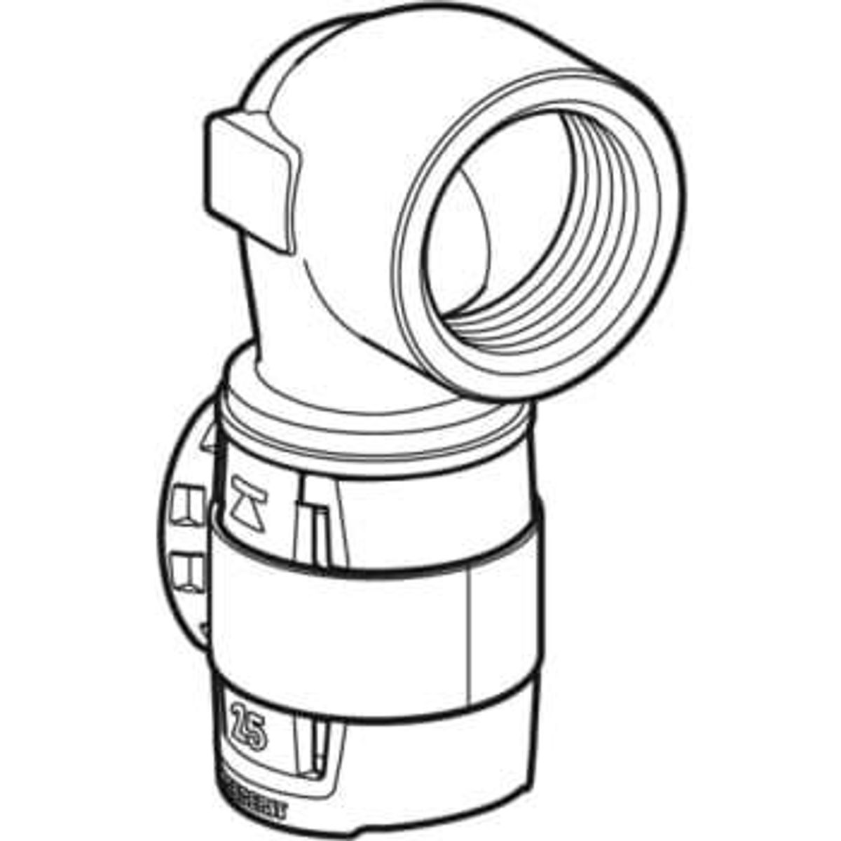 Geb b&oslash;jning 90 ° 16mmx3/4 mf bl (10 stk)