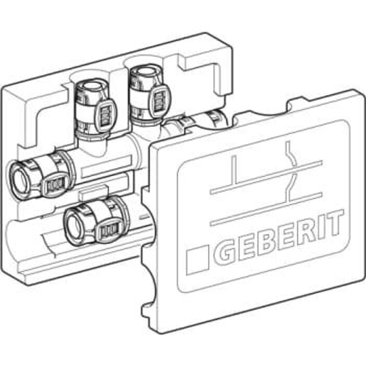 Geb krydstee 25x20x25mm m/iso.