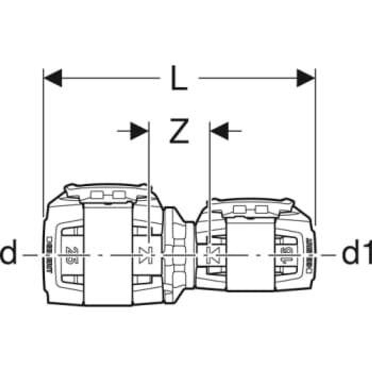 Reduktion FlowFit PPSU 25x20mm