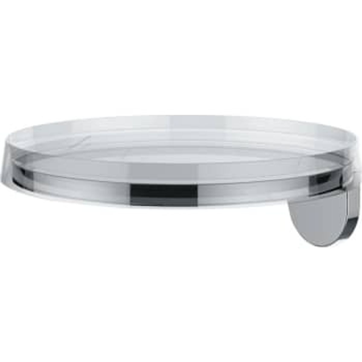 Kartell Hylde Ø185mm krom inklusiv transparent disc