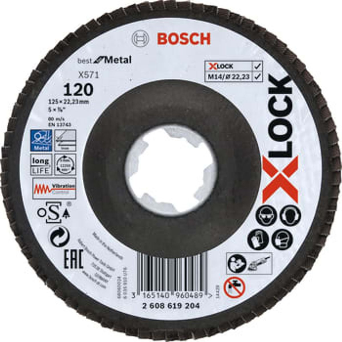 Bosch Lamelslibeskive xlock 125 k120 (10 stk)