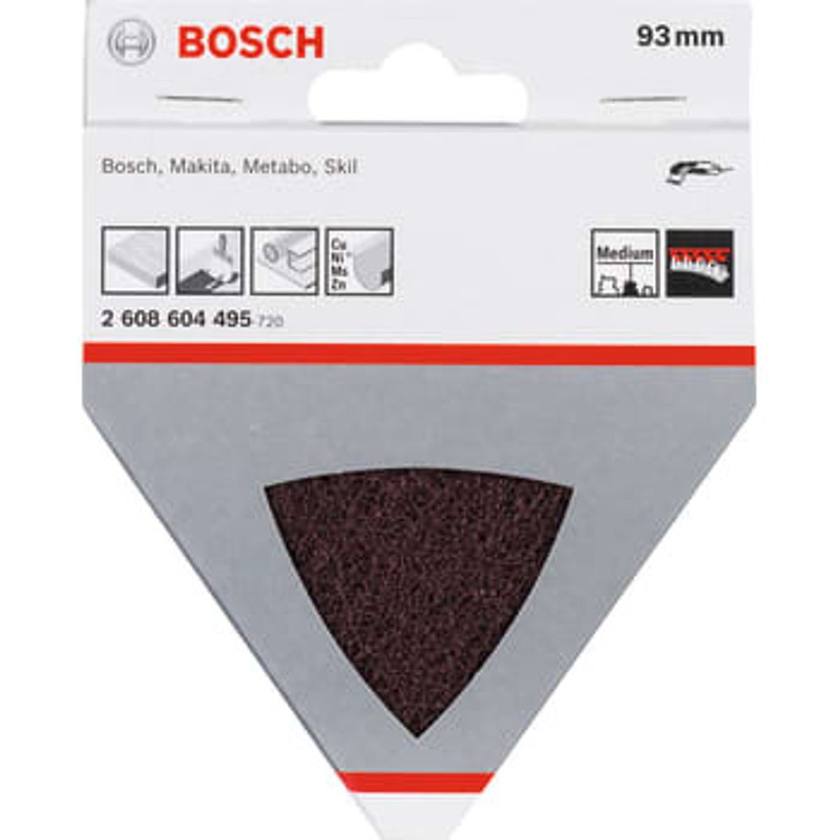 Bosch Slibefilt 93mm k280 fin delta (5 stk)