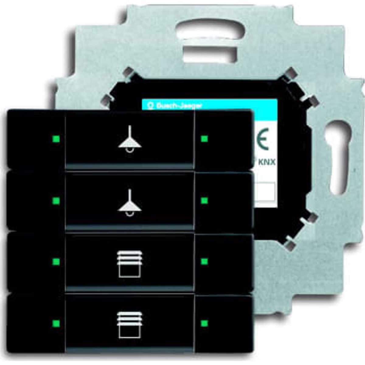 ABB KNX Betjeningselement 4-tryk mat sort