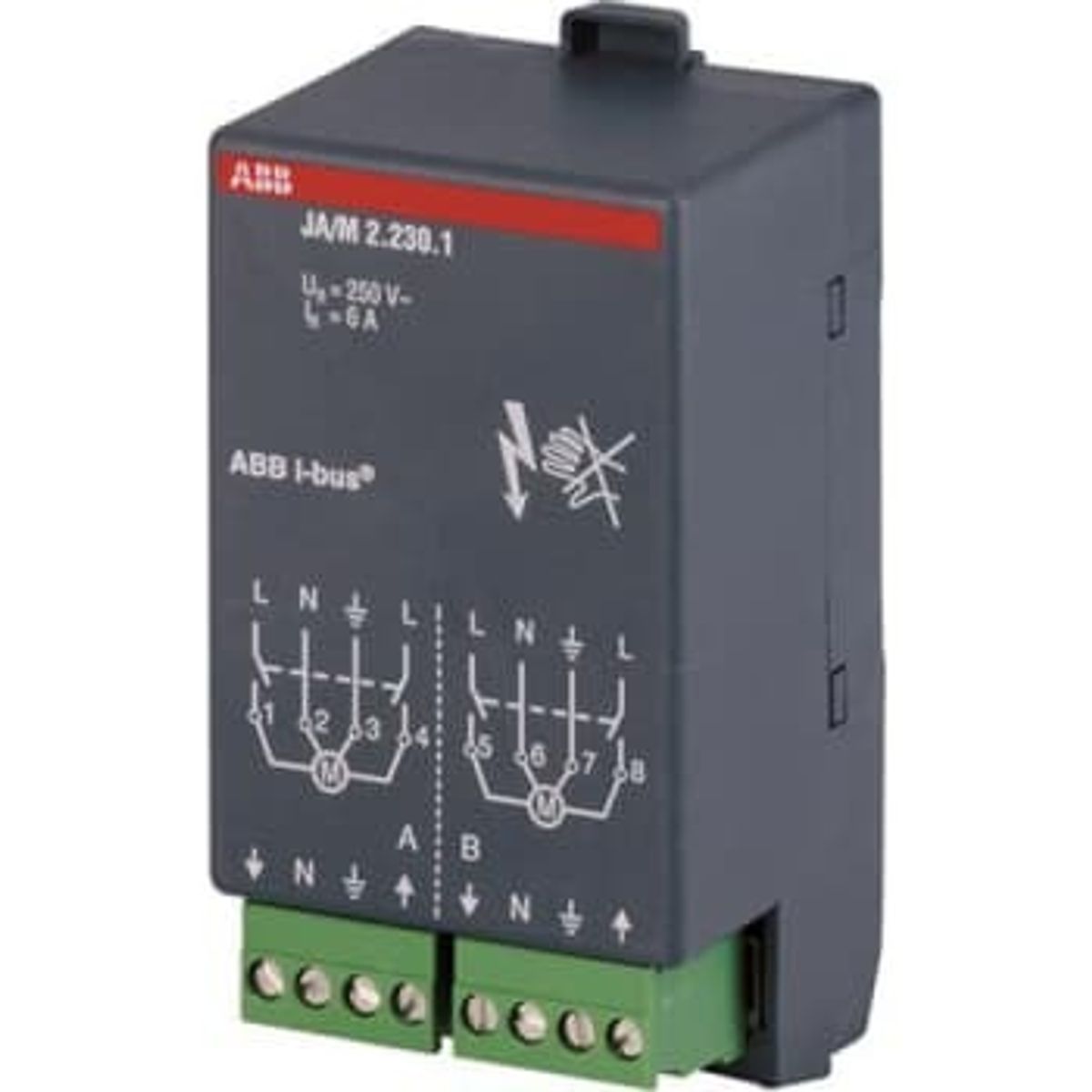 ABB KNX Snap-On Persiennemodul 2-Kanal JA/M 2.230.1