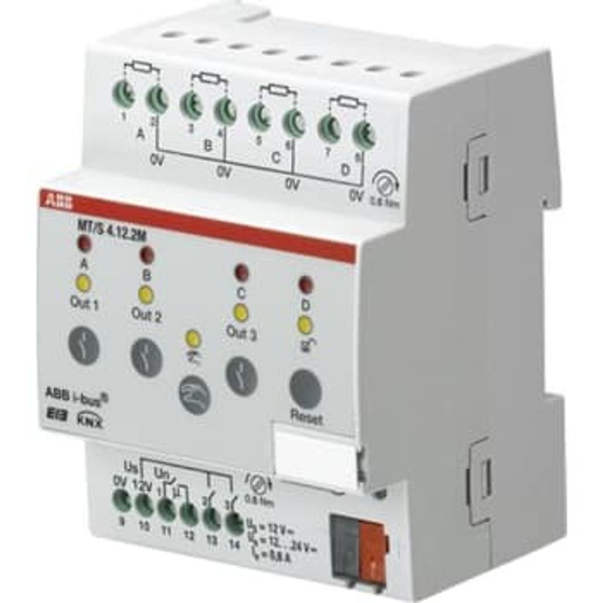 ABB KNX Security Alarm Sikkerhedsterminal 4-Kanal mdrc MT/S4.12.2M