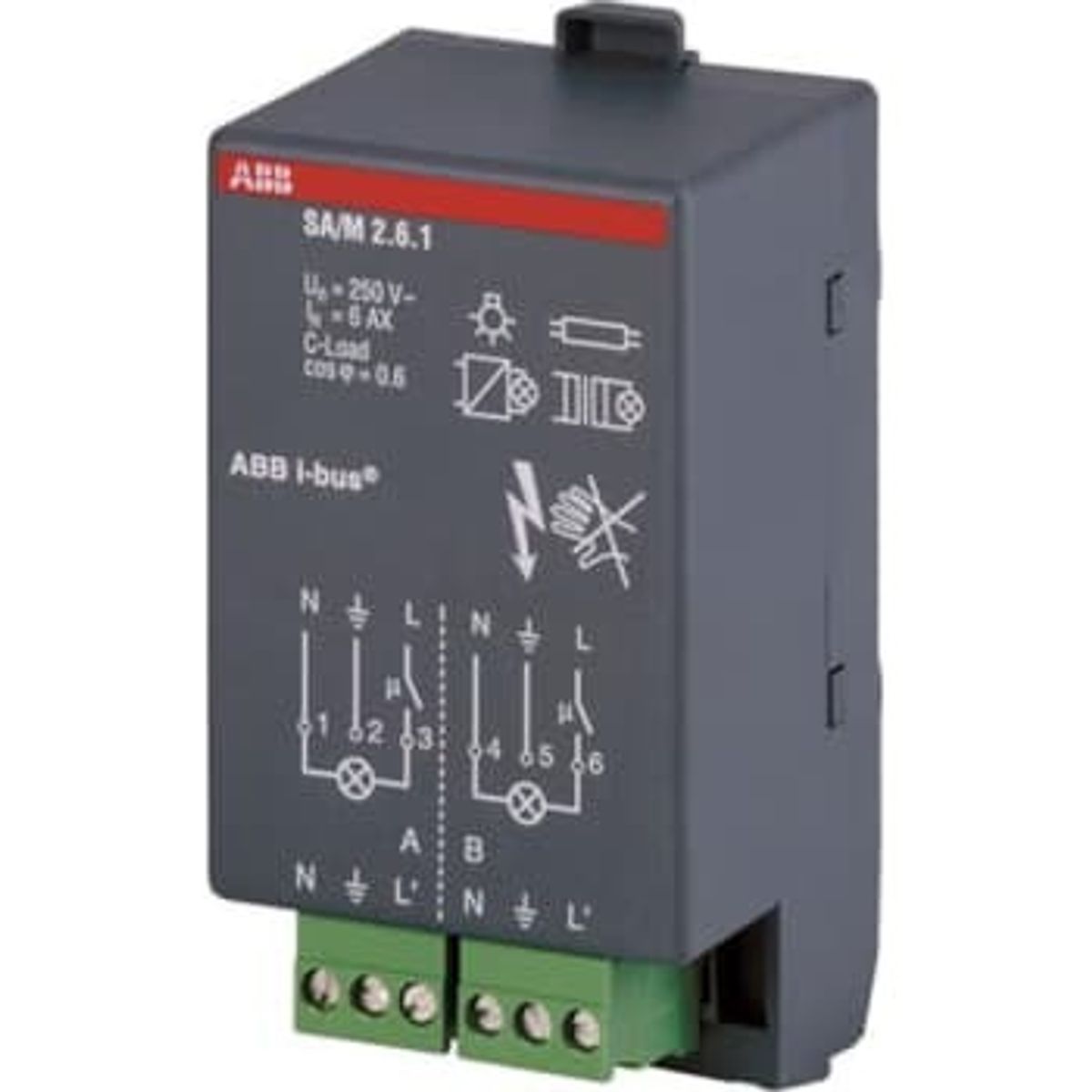 ABB KNX Snap-On Udgangsmodul 2-Kanal 6A Sa/M2.6.1