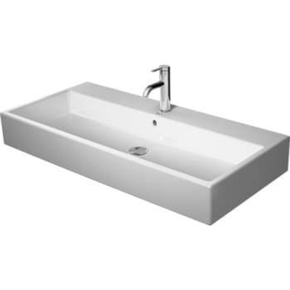 Duravit vero air vask 100x47cm med hanehul, overløb og wondergliss