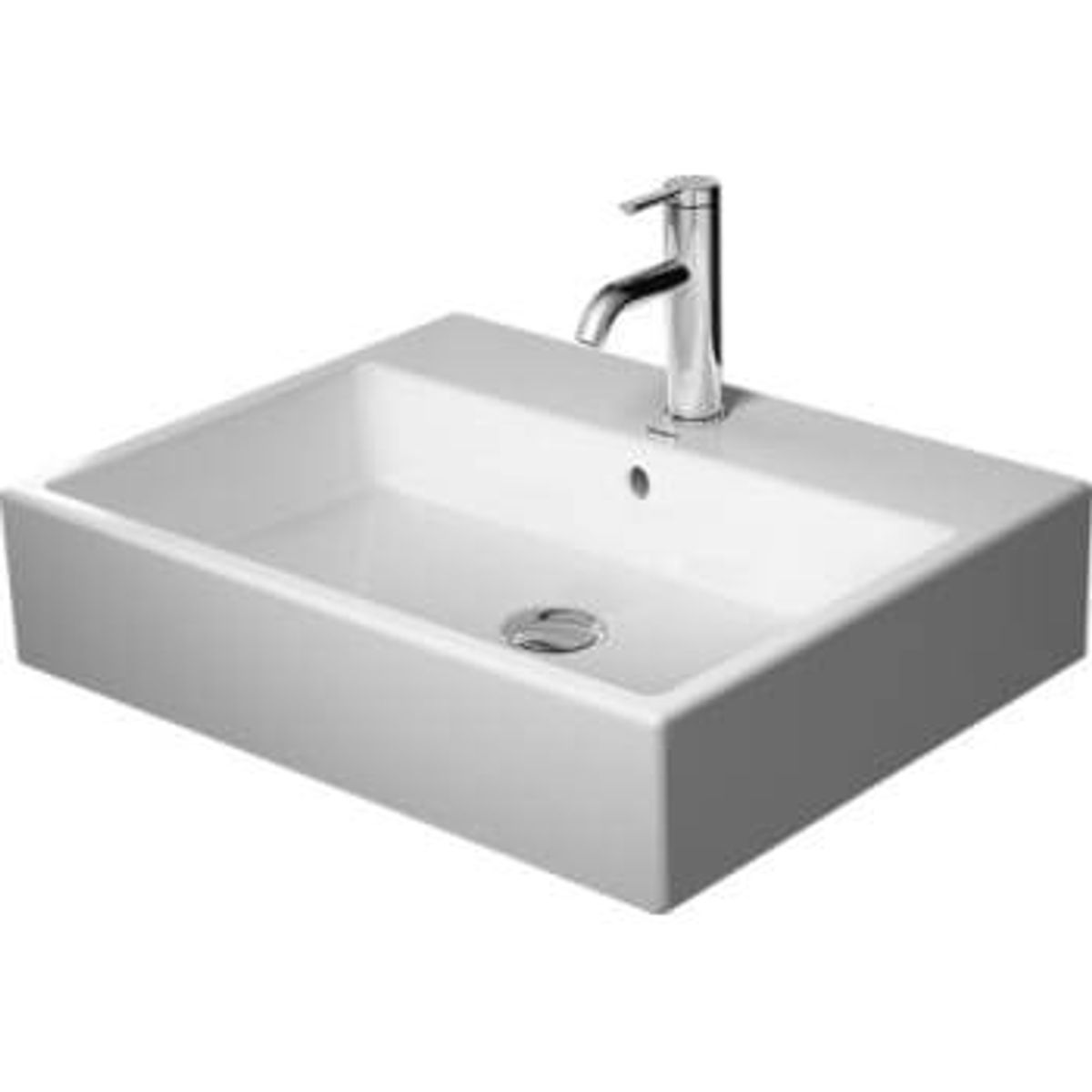 Duravit vero air vask 60x47cm uden hanehul med overløb, wondergliss