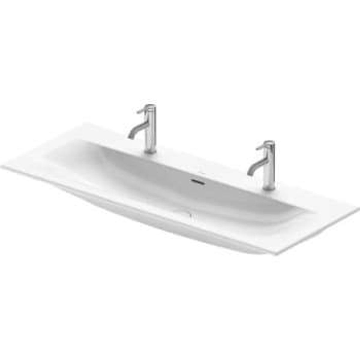 Duravit Viu vask 123x49cm med 2 hanehuller og WonderGliss