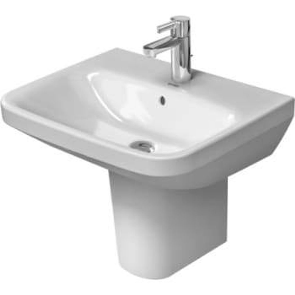 Duravit Durastyle håndvask 55 x 44 cm med hanehul og overløb