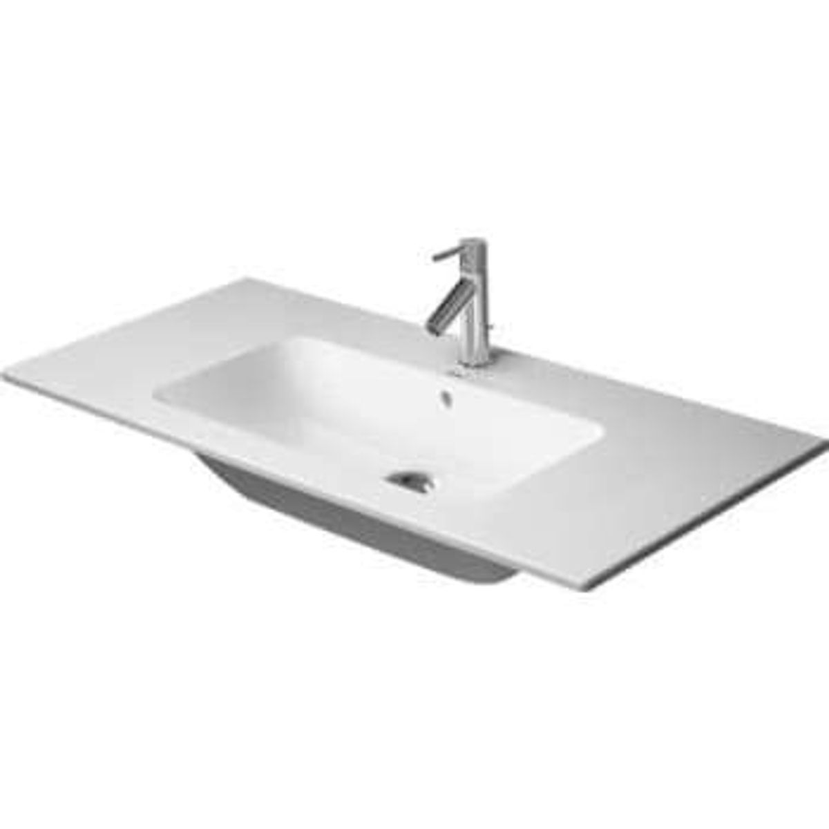 Duravit ME by Starck vask 103x49cm med hanehul og overløb, WonderGliss