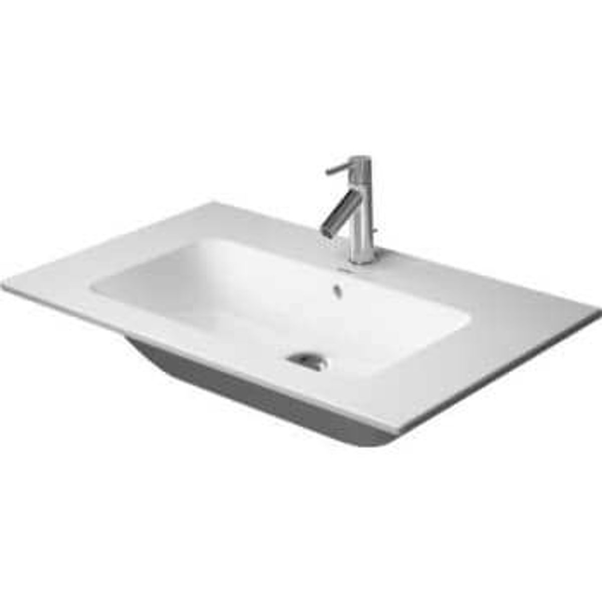 Duravit ME by Starck vask 83x49cm med hanehul og overløb, WonderGliss