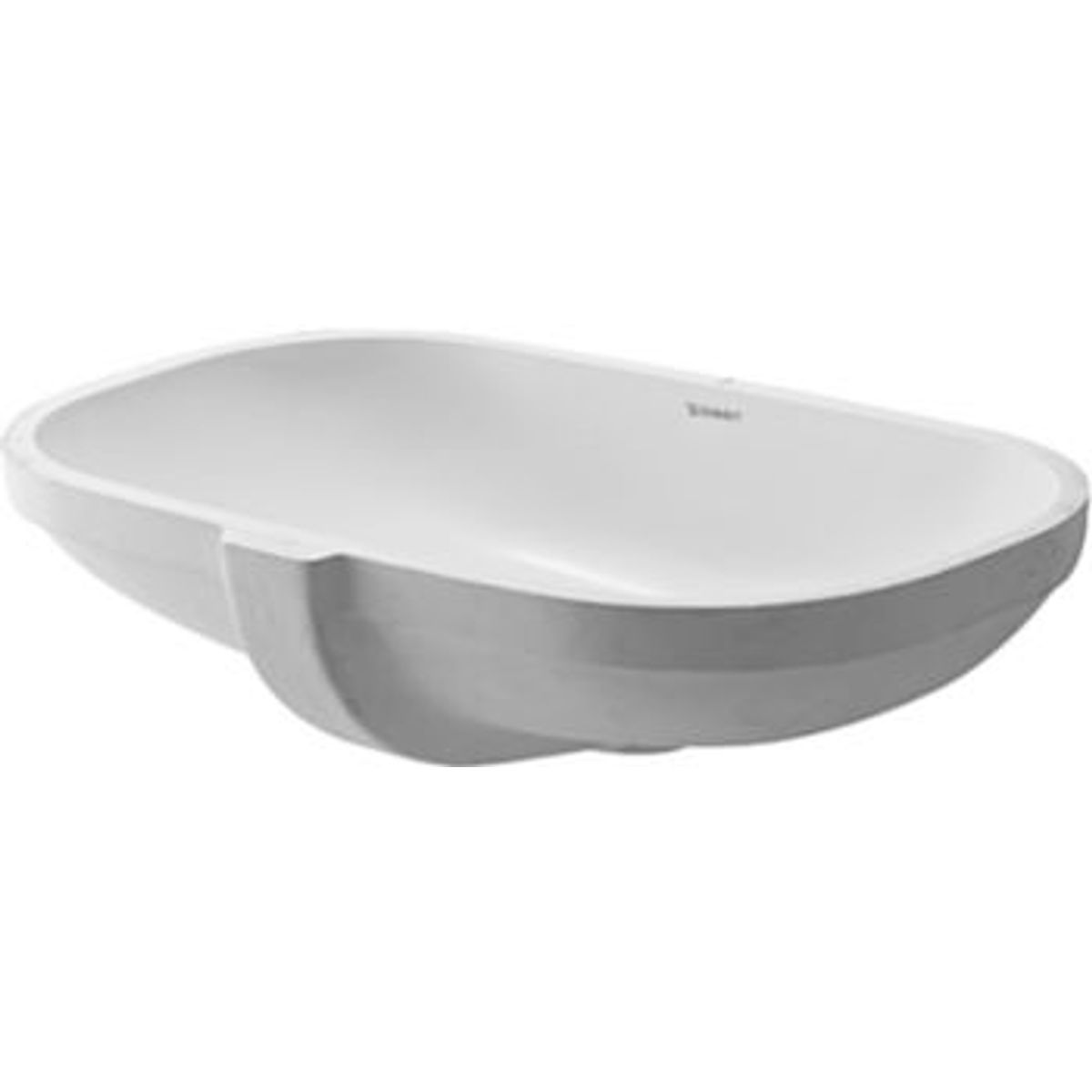 Duravit D-code vask til underlimning 49 cm uden hanehul med overløb