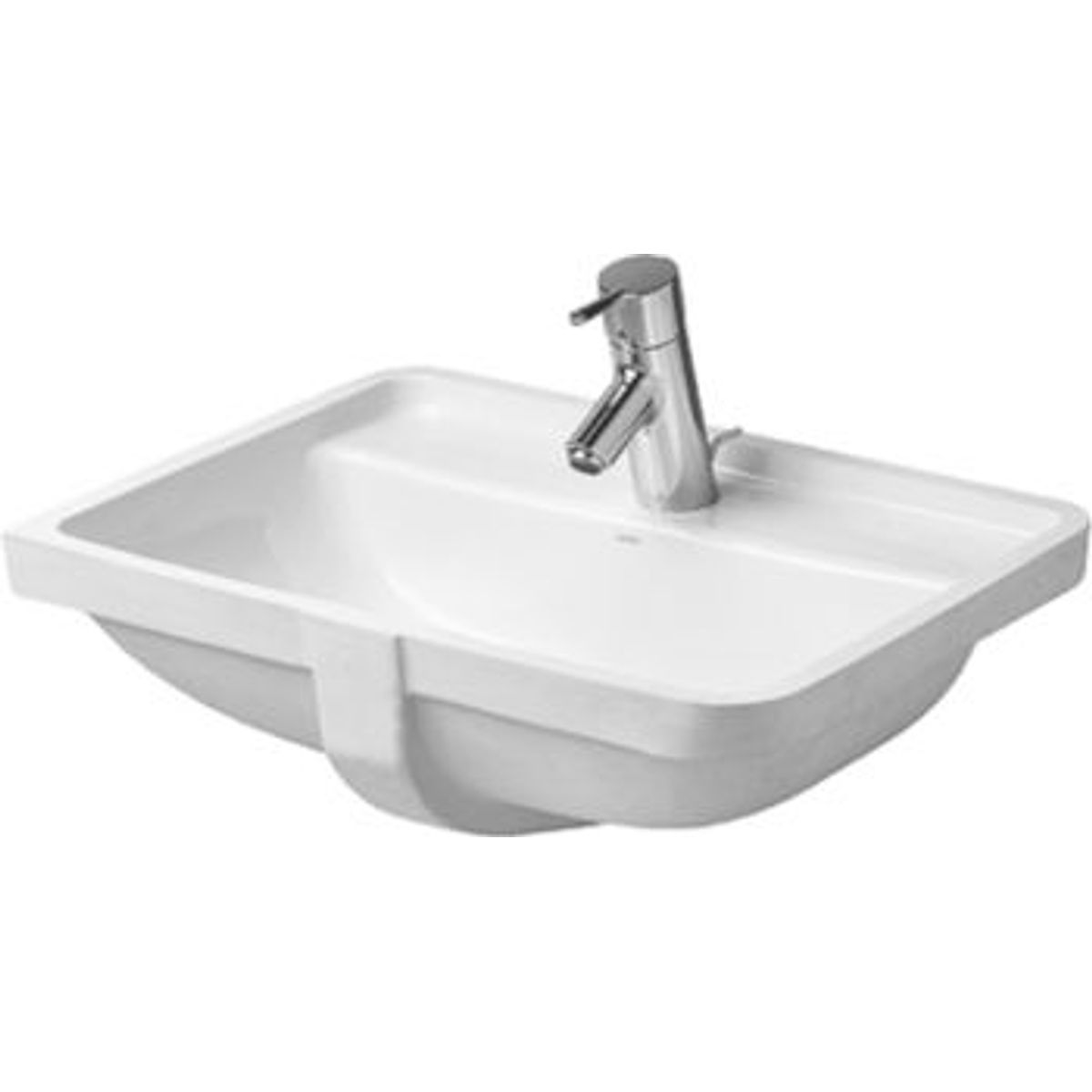 Duravit Starck 3 vask til underlimning 49 cm med hanehul og overløb