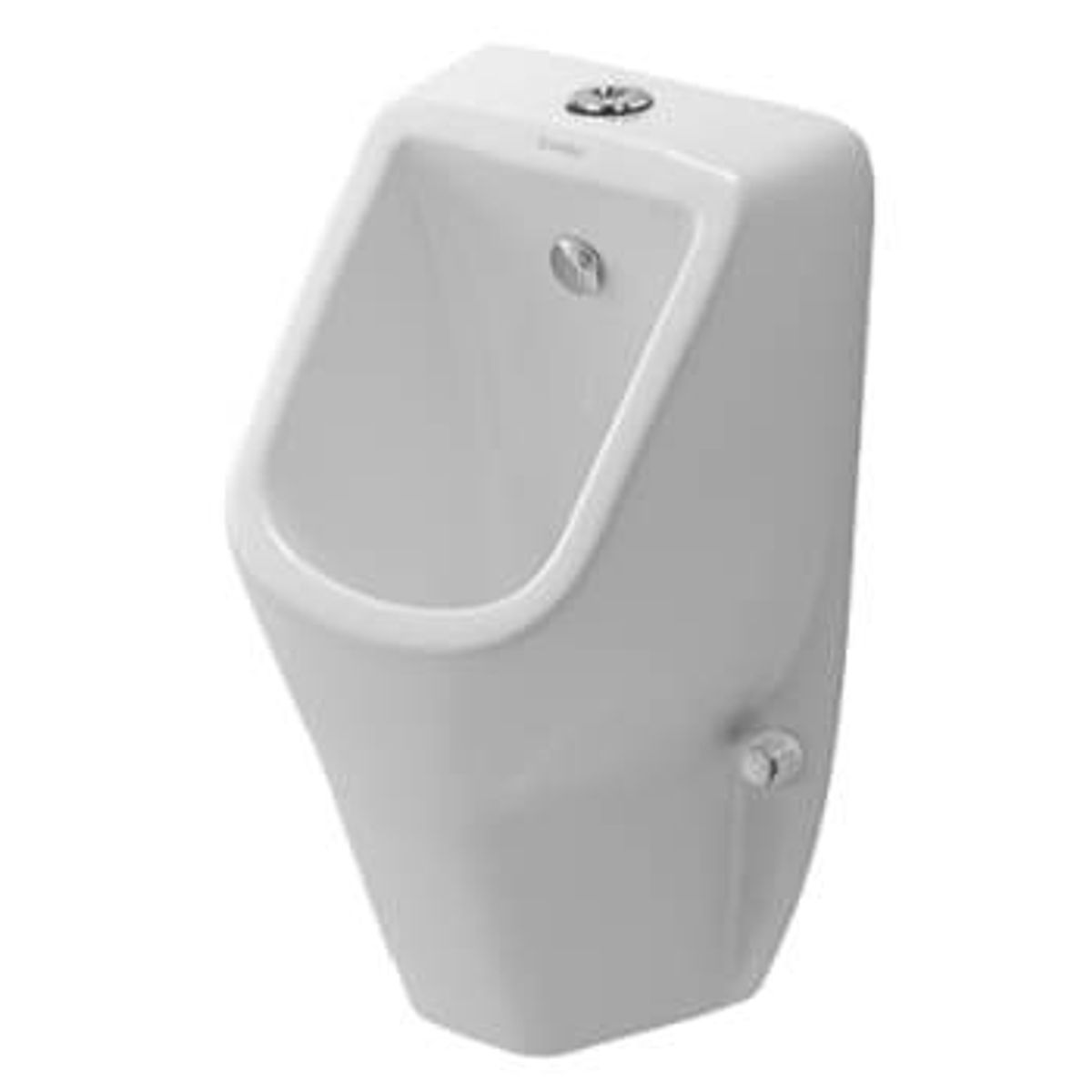 Duravit D-code urinal med dyse tilslutning fra oven, med flue