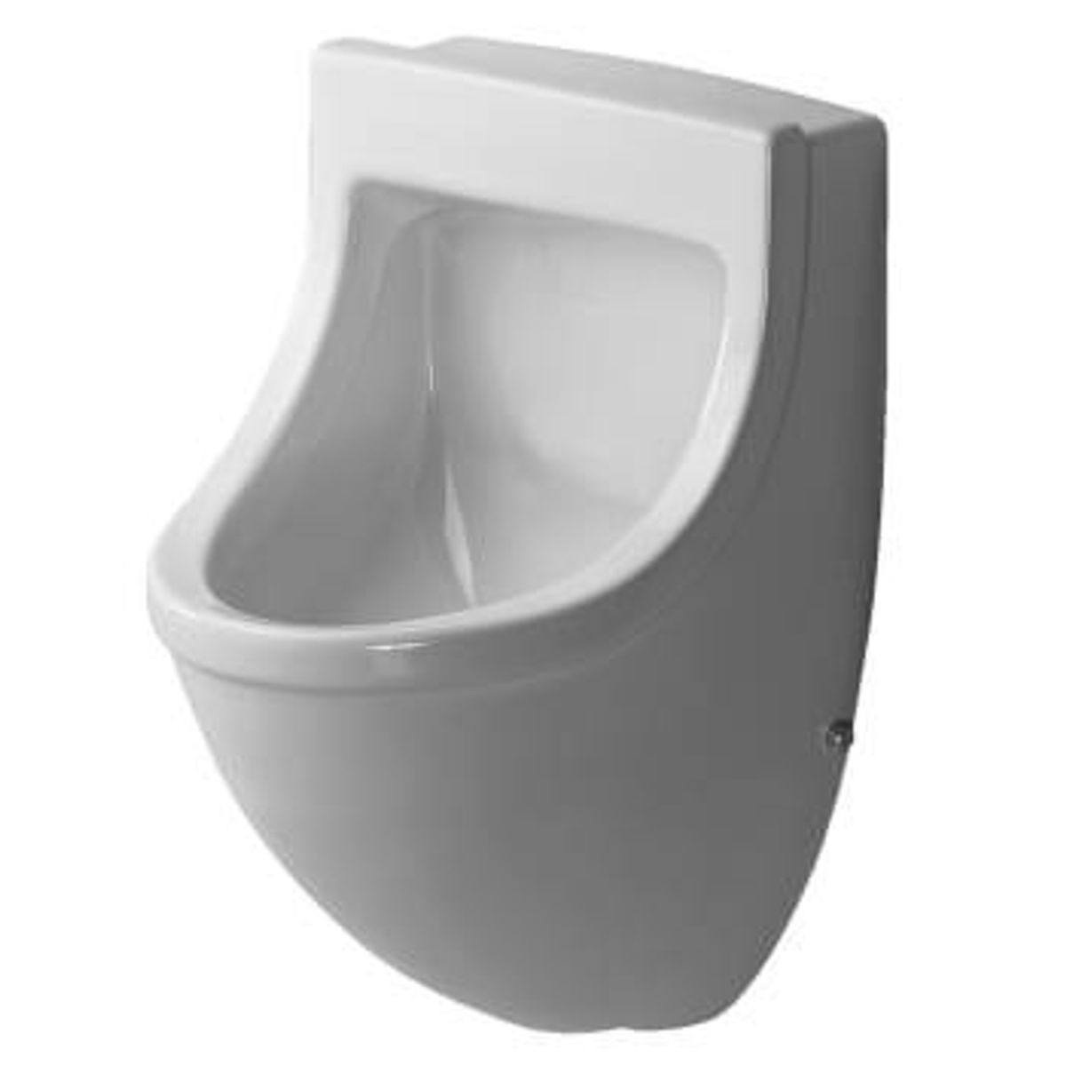 Duravit Starck 3 urinal tilslutning bagfra, med flue, wondergliss