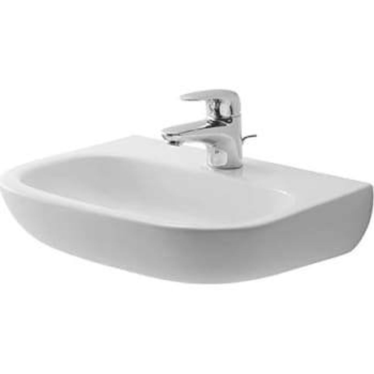 Duravit D-Code håndvask 45 x 34 cm til væg med hanehul