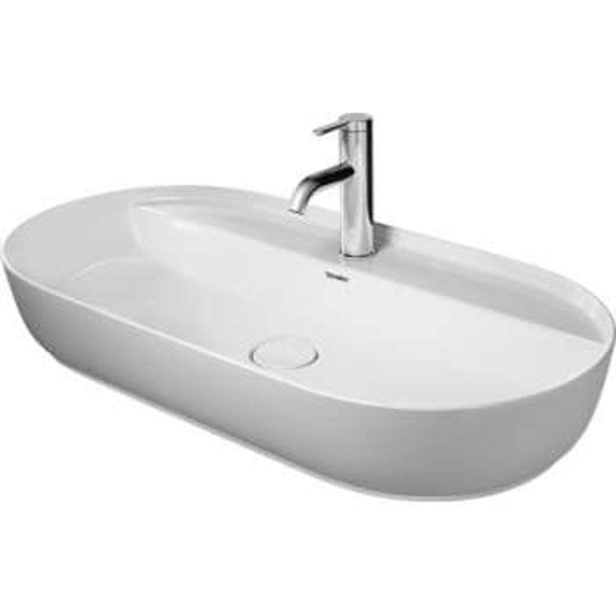 Duravit Luv bowle 80x40cm med hanehul og wondergliss uden overløb