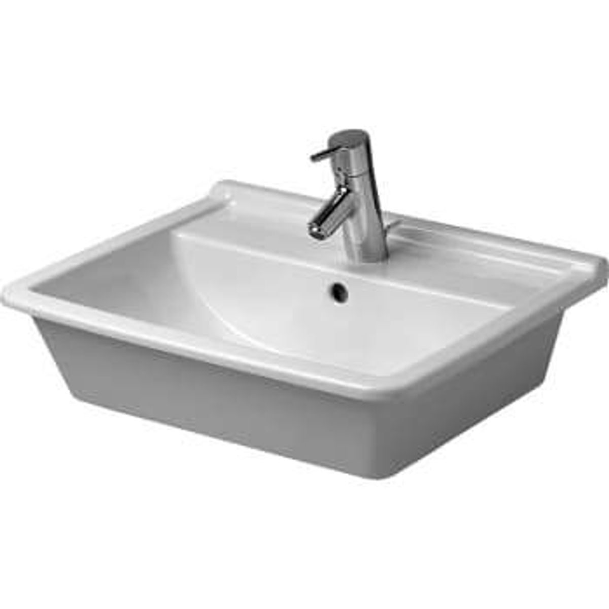 Duravit Starck 3 til nedfældning 56 cm med hanehul og wondergliss