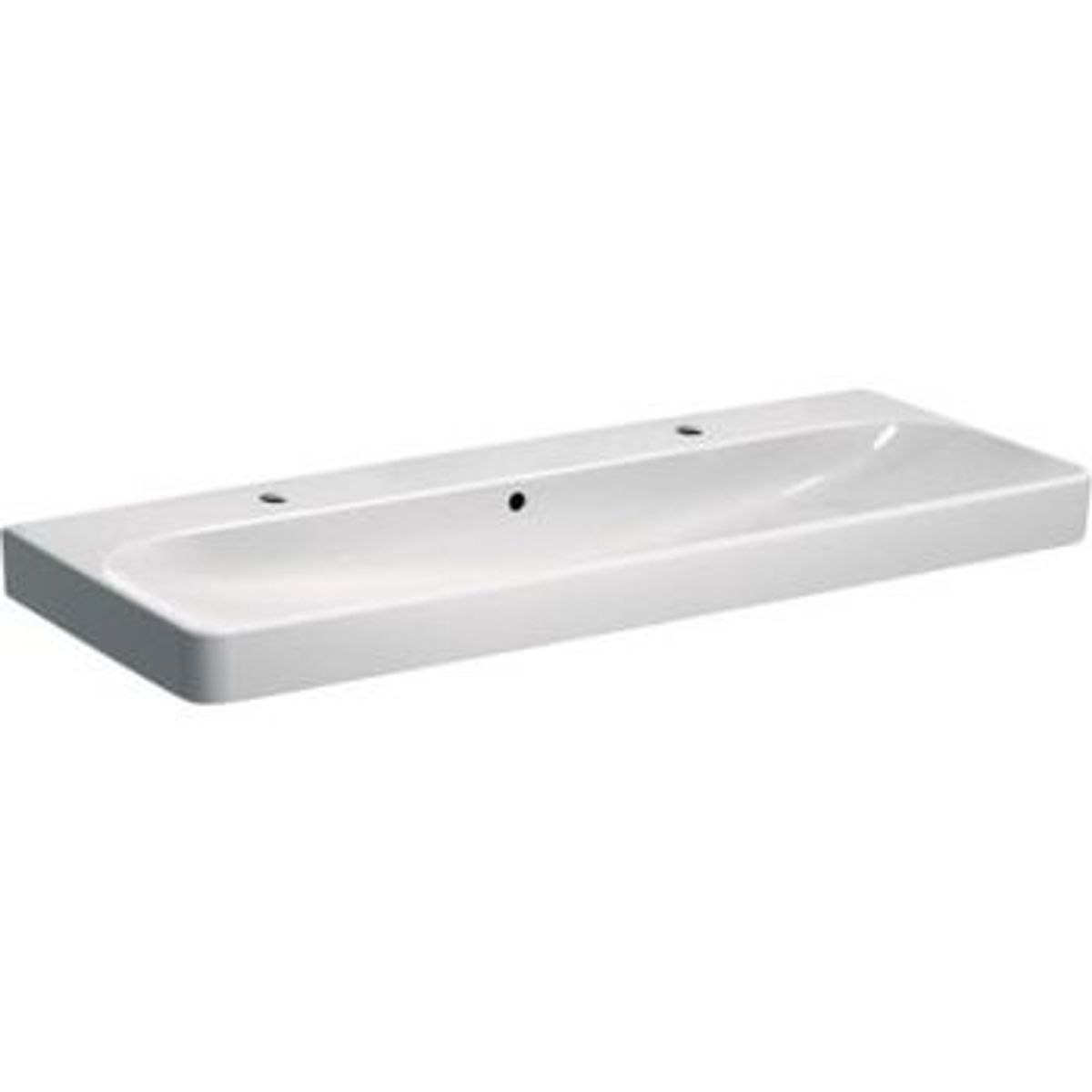 Geberit smyle square vask 120x48cm, hvid kt