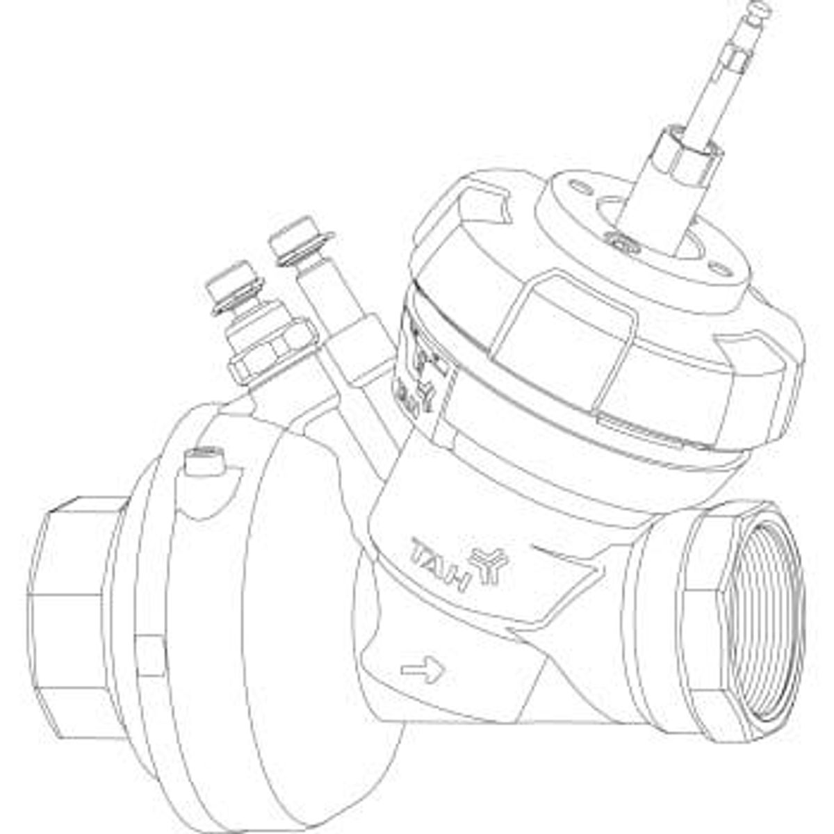 IMI Hydronics TA Fusion-P DN40 regulering & differentstryksregulator u. motor