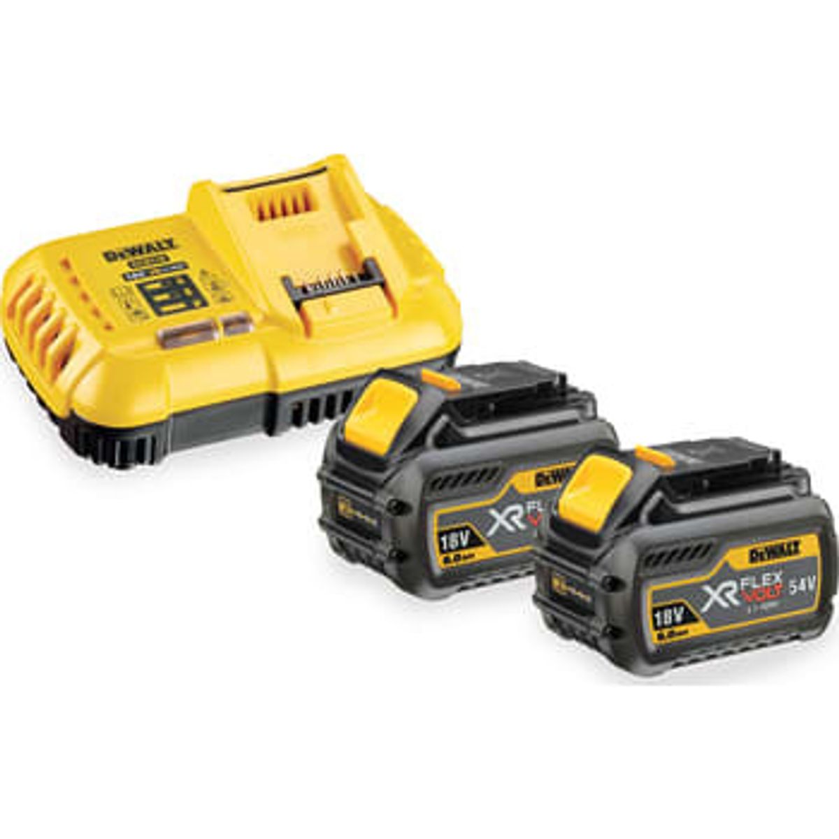 DEWALT 54v/18v batterisæt + lader 6ah