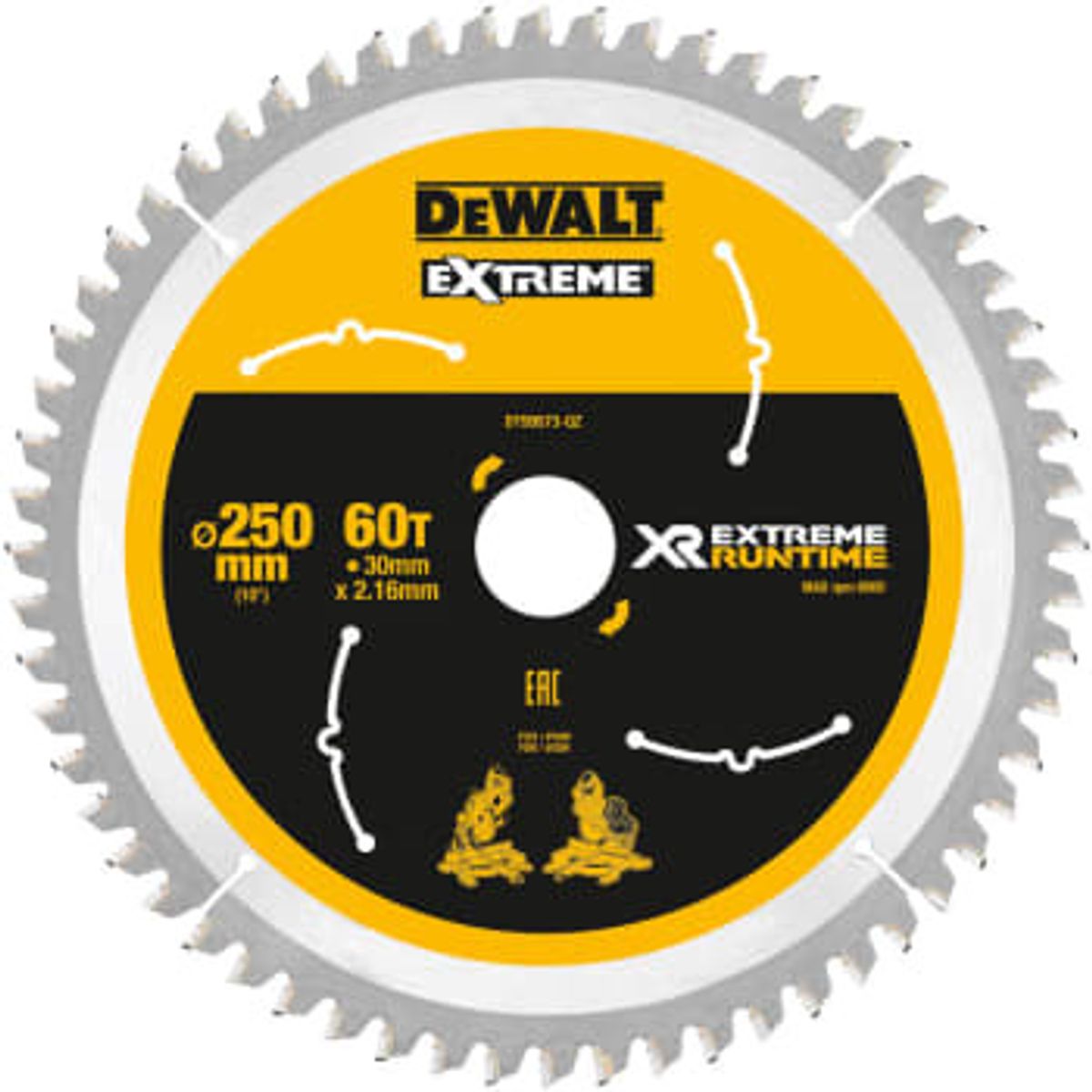 DEWALT rundsavsklinger til akkusave, Ø250/30 mm, 60 td.