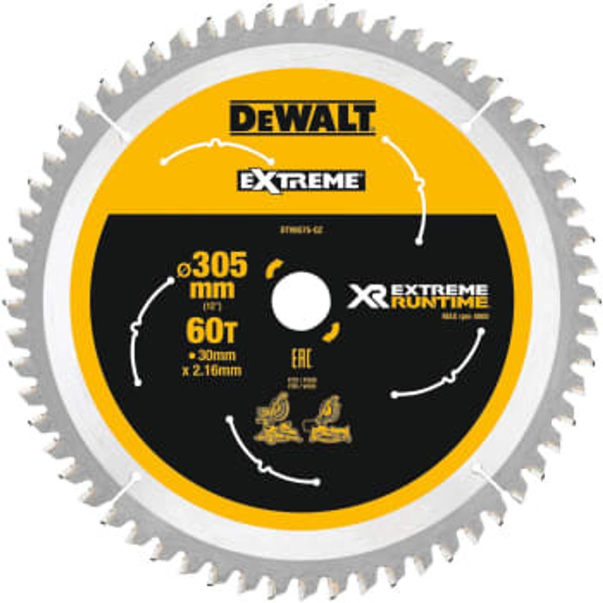 DEWALT rundsavsklinger til akkusave, Ø305/30 mm, 60 td.