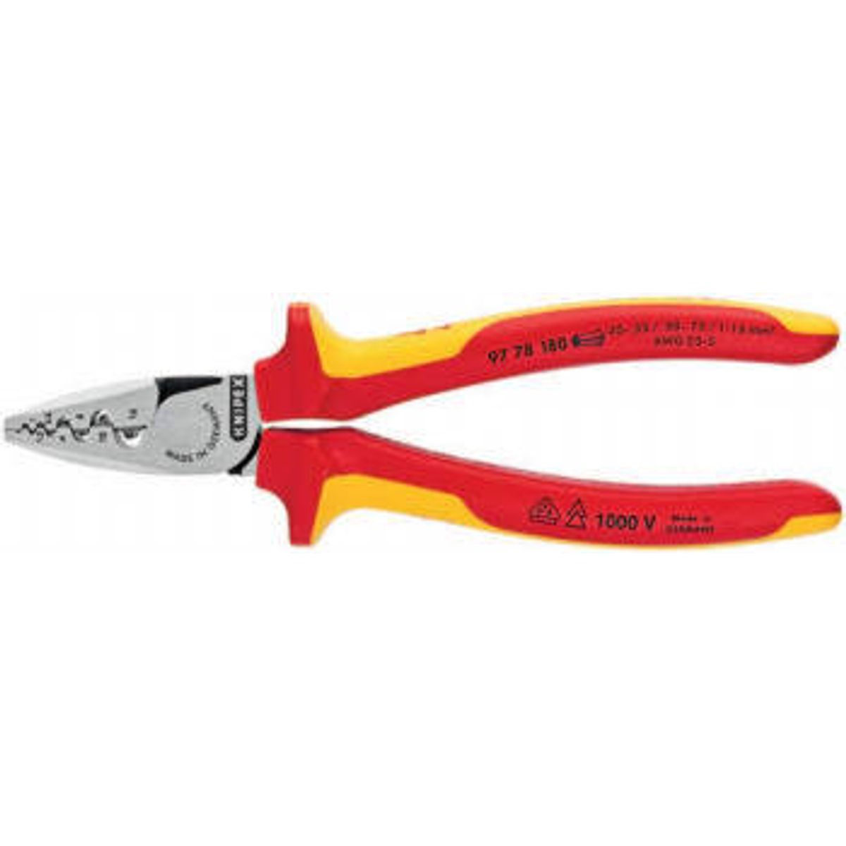 KNIPEX crimptang til kabeltyller, 180 mm