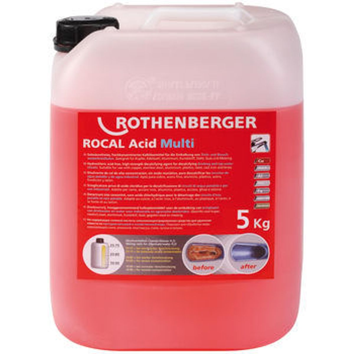 Rothenberger Rocal Acid Multi udsyringsvæske, 5 l