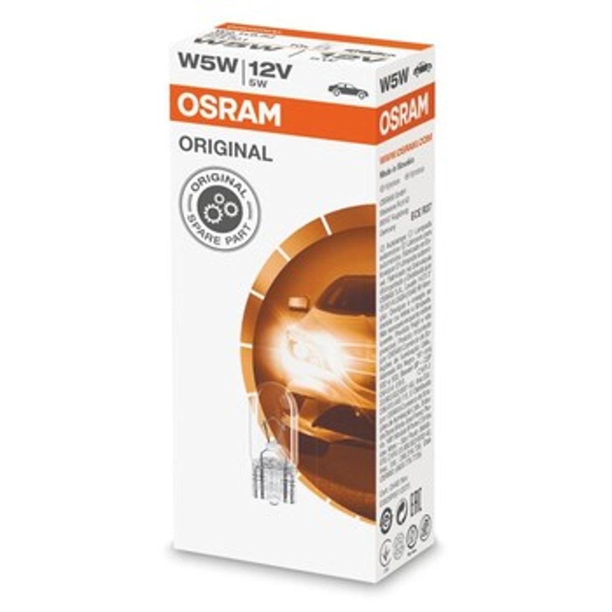 OSRAM ORIGINAL LINE 2825 Blinklyspære W5W 12V 5W 12-pak - 3 pk. tilbage