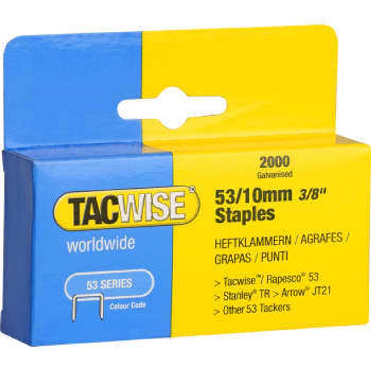 Tacwise H&aelig;fteklammer 53/10 mm