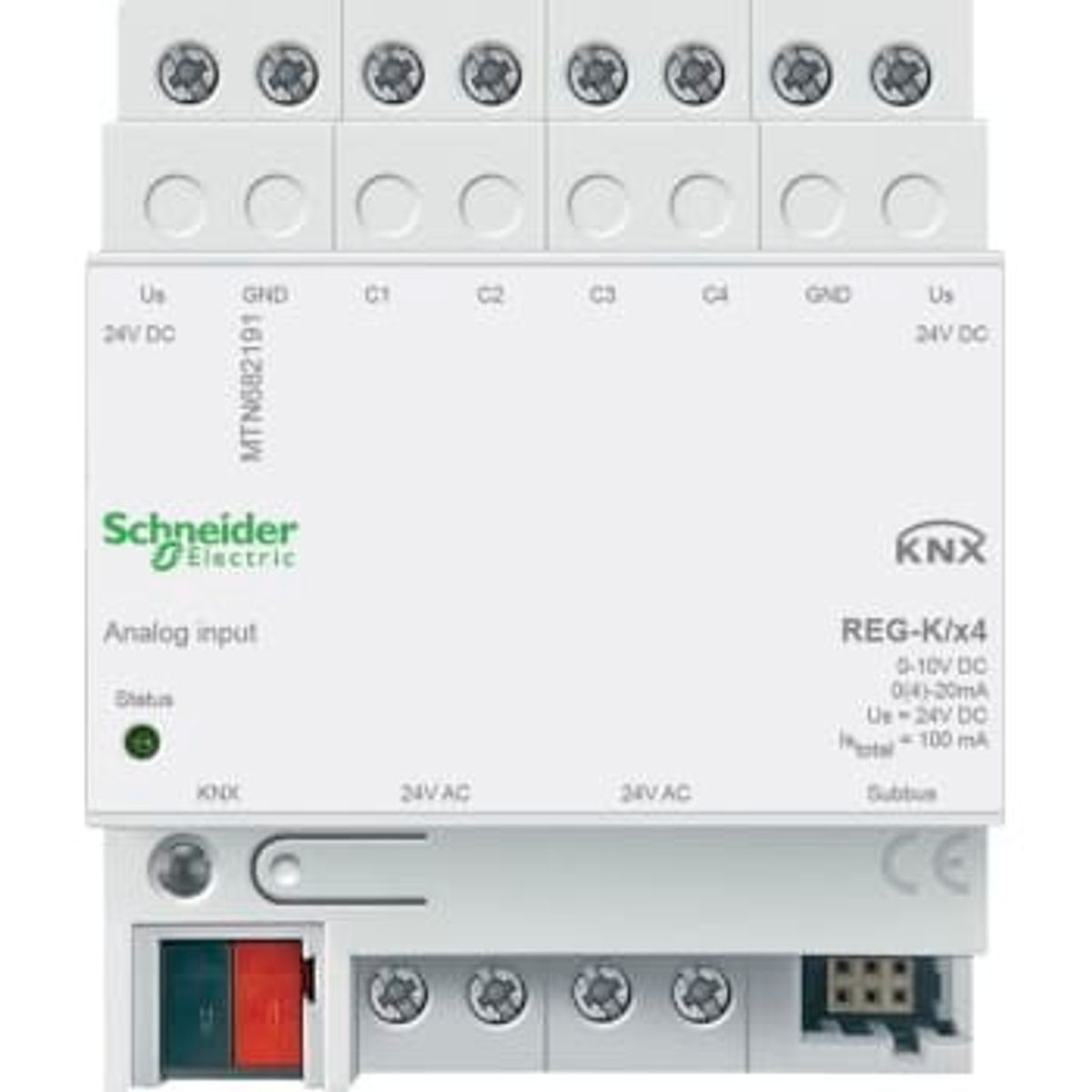 Schneider Electric Knx analog indgang din/4-leder