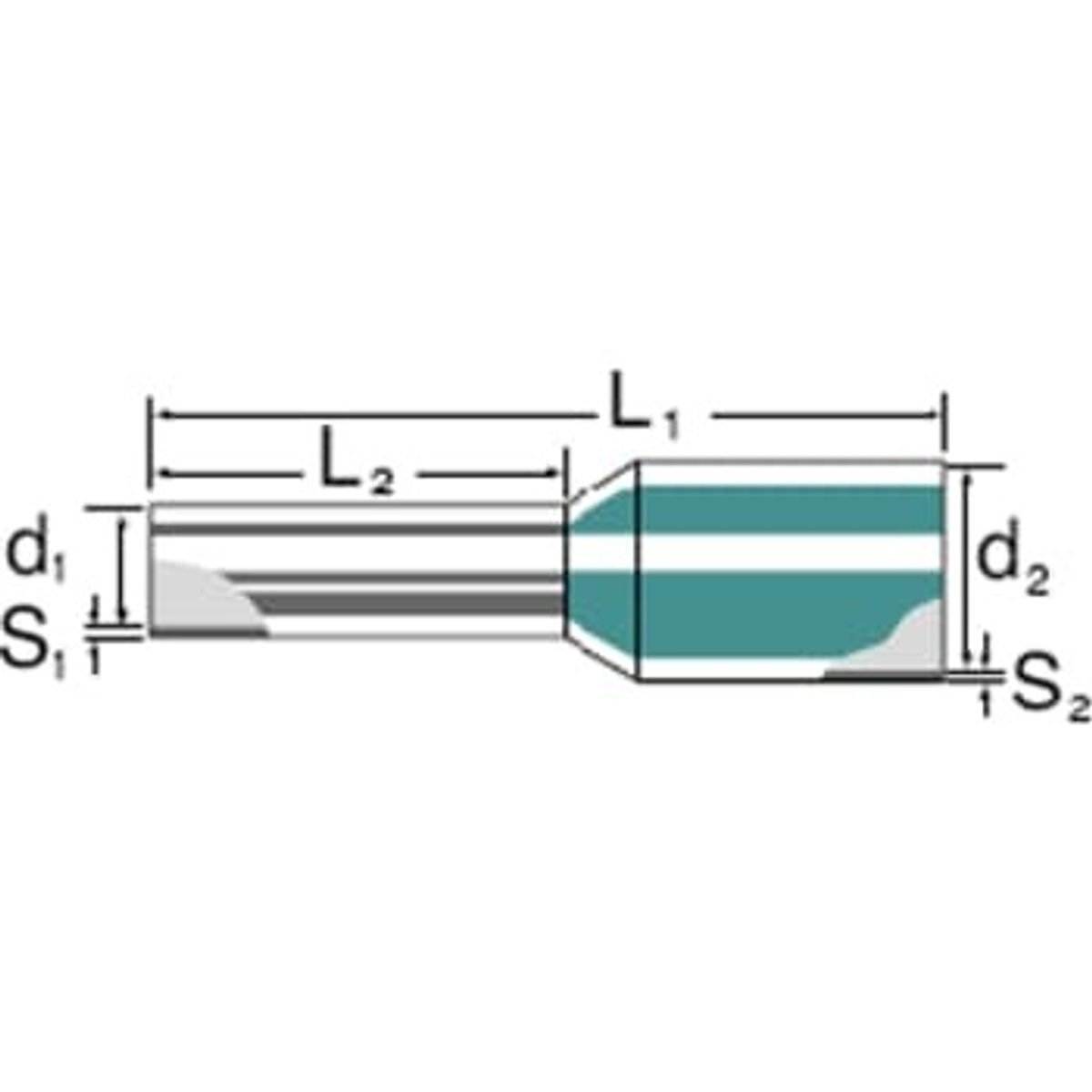 Weidmüller Tylle isol 10mm2 elfenben p100 (100 stk)