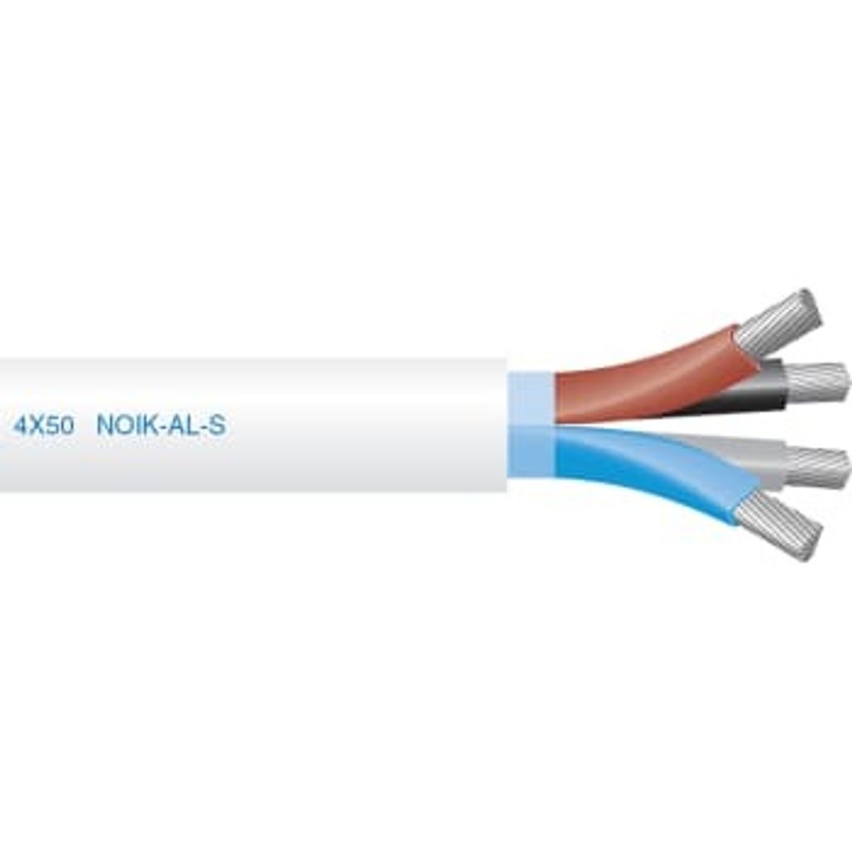 NKT Kabel NOIK-AL-S 90° 4x120, grå, afmåles