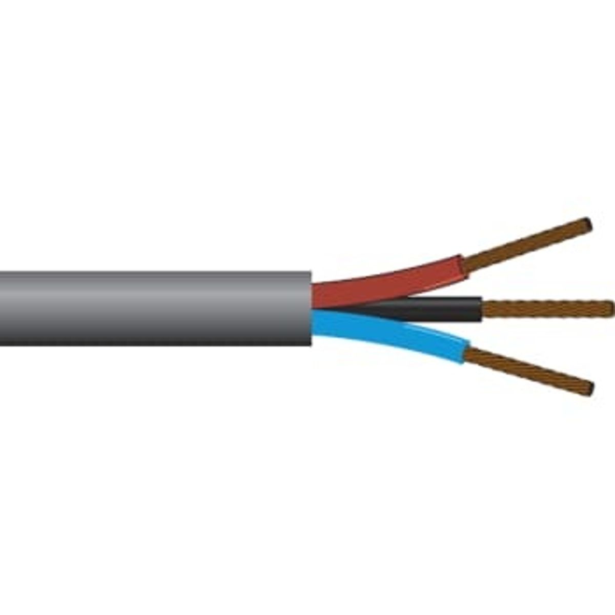 NKT Ledning pkaau 2x0,75 sort r50 (50 mtr)