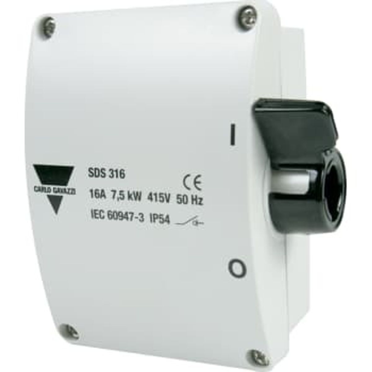 Carlo Gavazzi Sikkerhedsafbryder 16A 3P+H+N+J grå SDS316AUX/M20