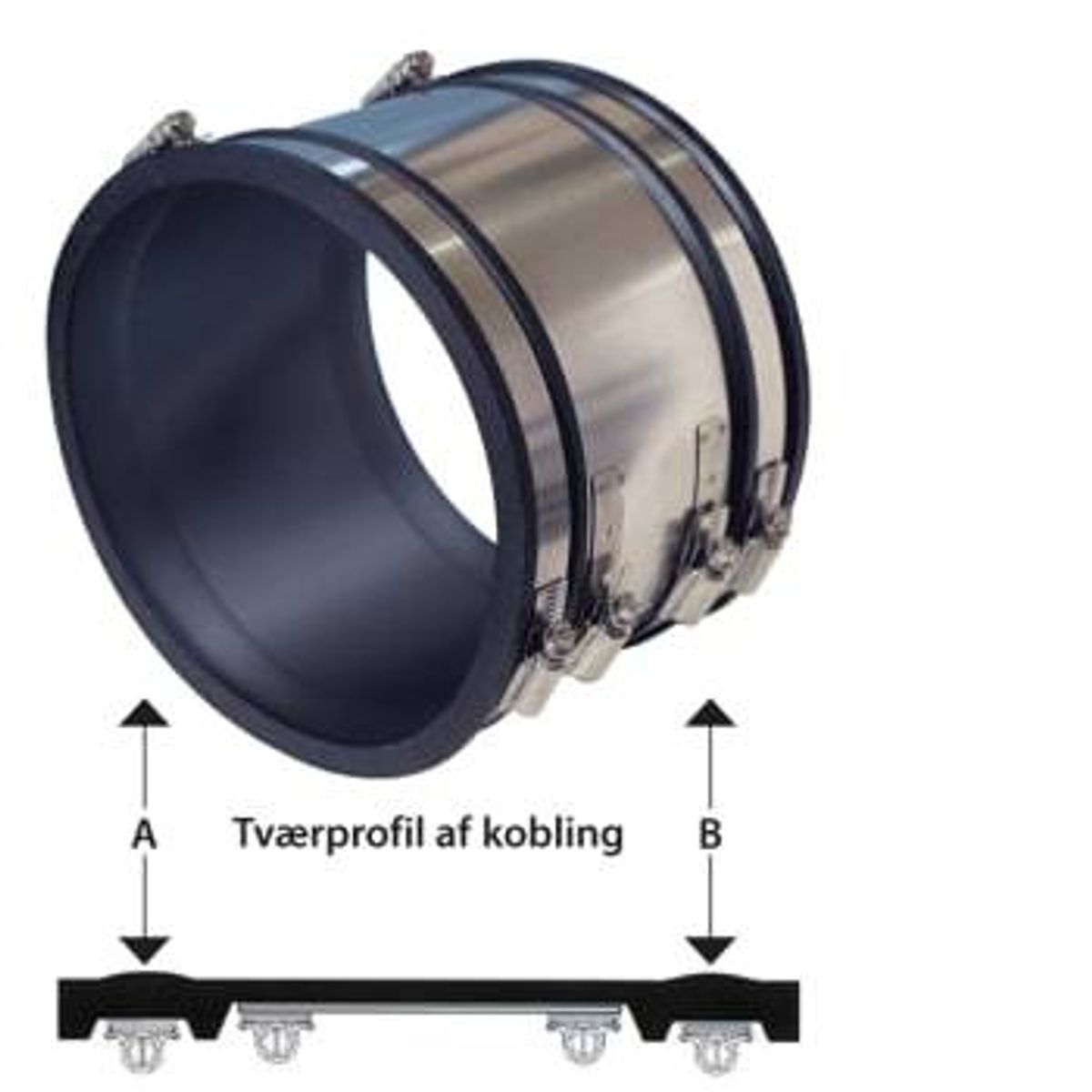 Lauridsen Handel HOFOR S400 kobling 400 mm til strømpe 40 cm, i jord