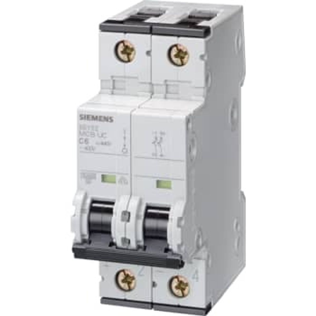 Siemens Automatsikring DC C 16A, 2P, 10kA, 5SY5216-7