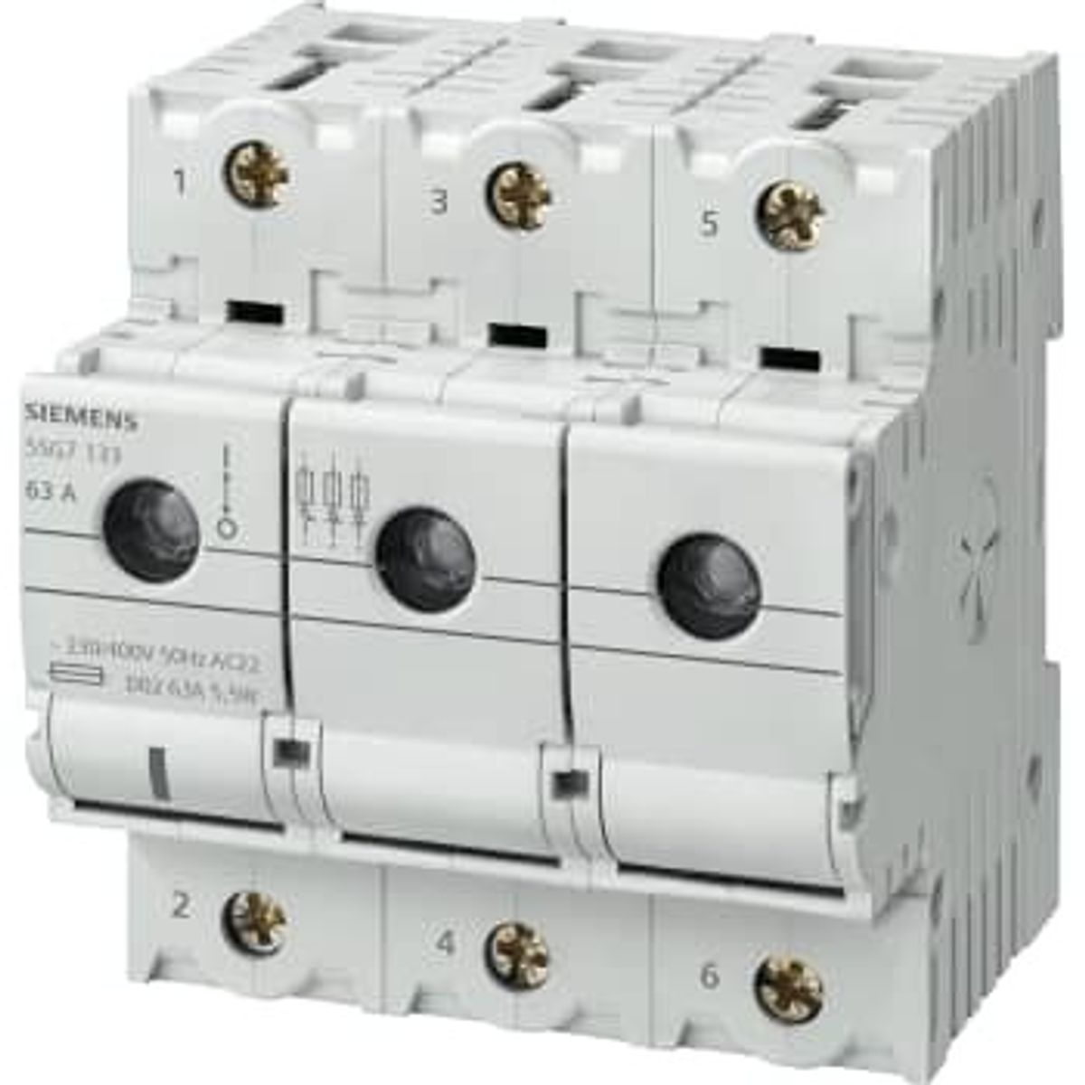 Siemens Minized Sikringsafbryder D02, 63A, 3P