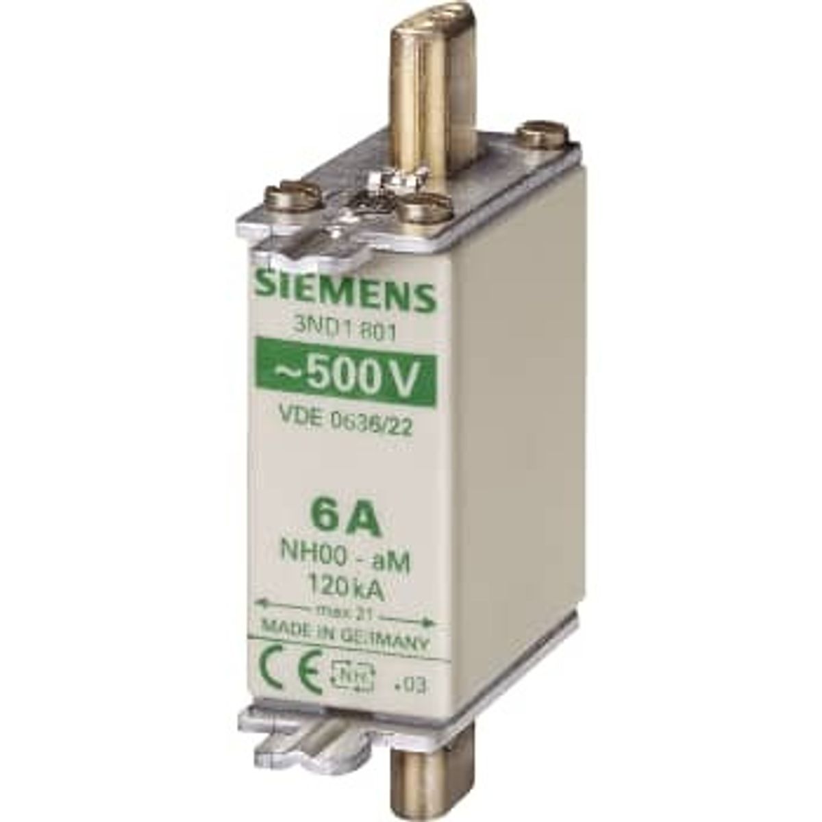 Siemens Sikring nh 00-am 10a 500v (3 stk)