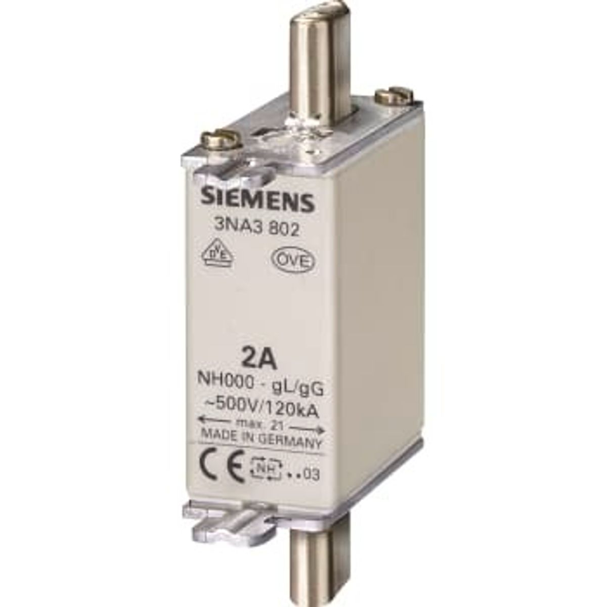 Siemens Sikring nh 000 25a gg 500v (3 stk)