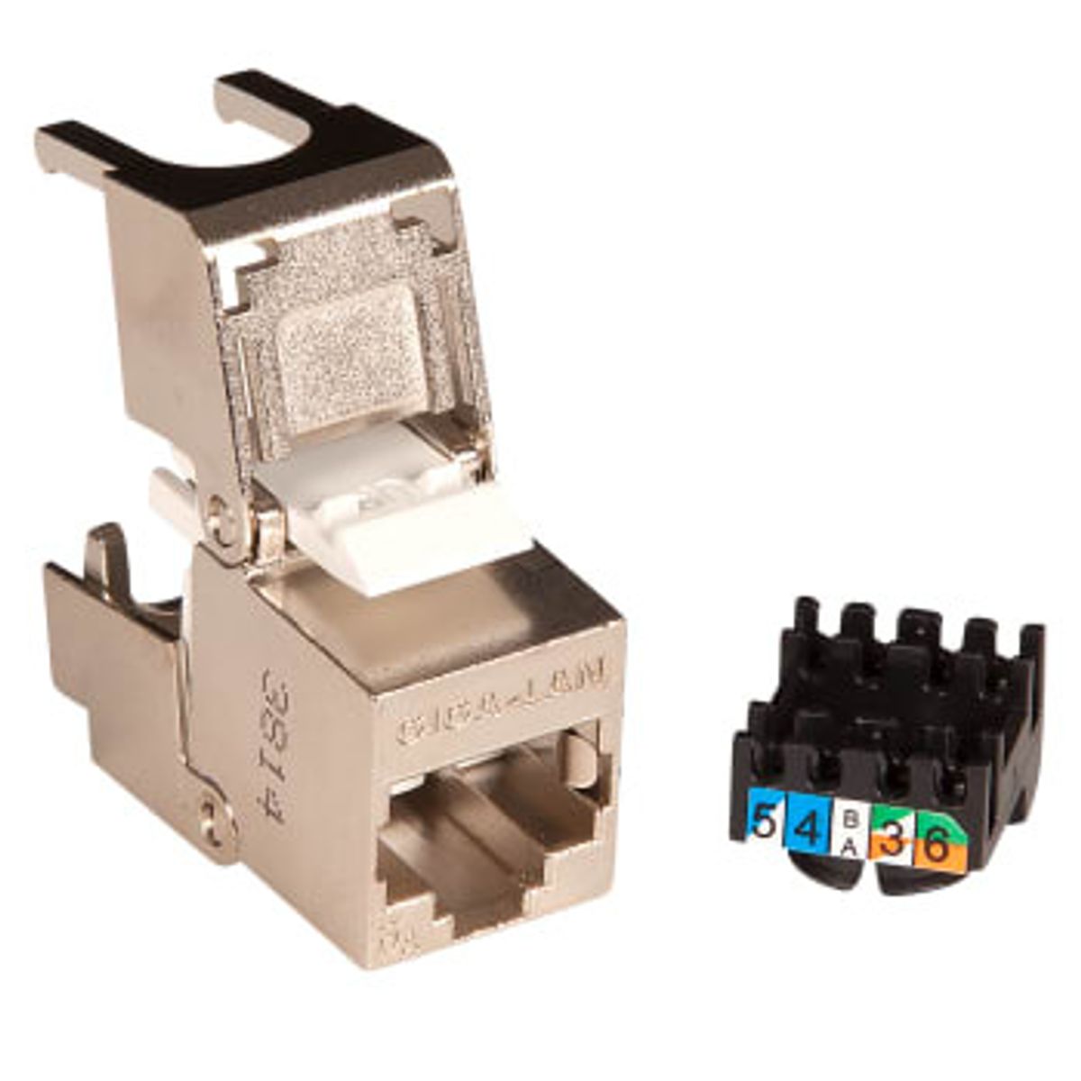 Lan-com Konnektor Keystone Pro FTP Kat.6A RJ45 flip jack, bulk (150 stk)