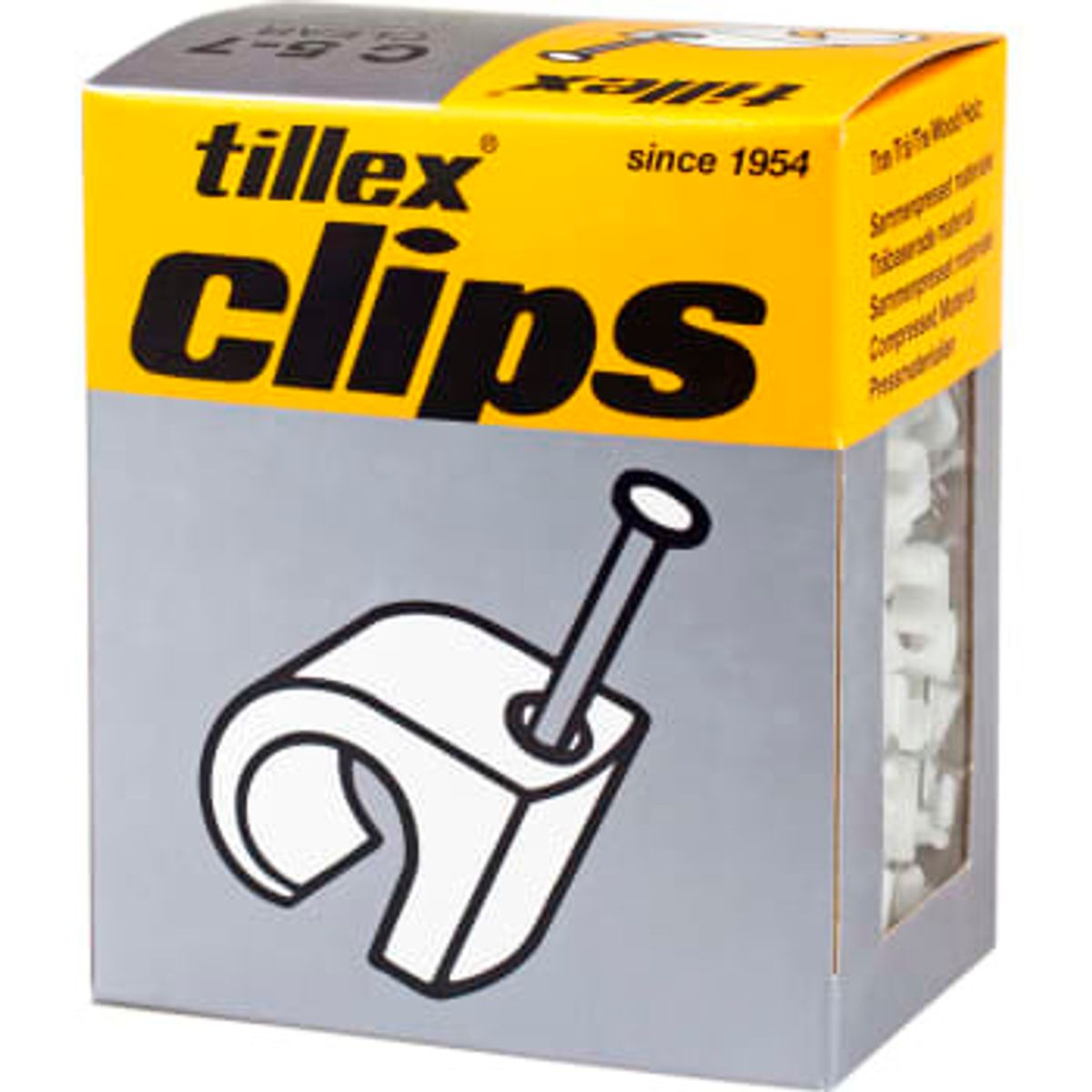 Tillex clips 5-7/20mm-500 natur (500 stk)